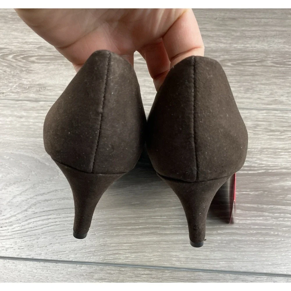 Dexter Comfort Women's Comfort Heel Pumps Brown Size 9W New - Picture 4 of 7
